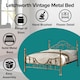 image 2 of Letchworth Vintage Victorian Style Antique Brass Metal Bed Frame (King) | Bronze | Brass | King