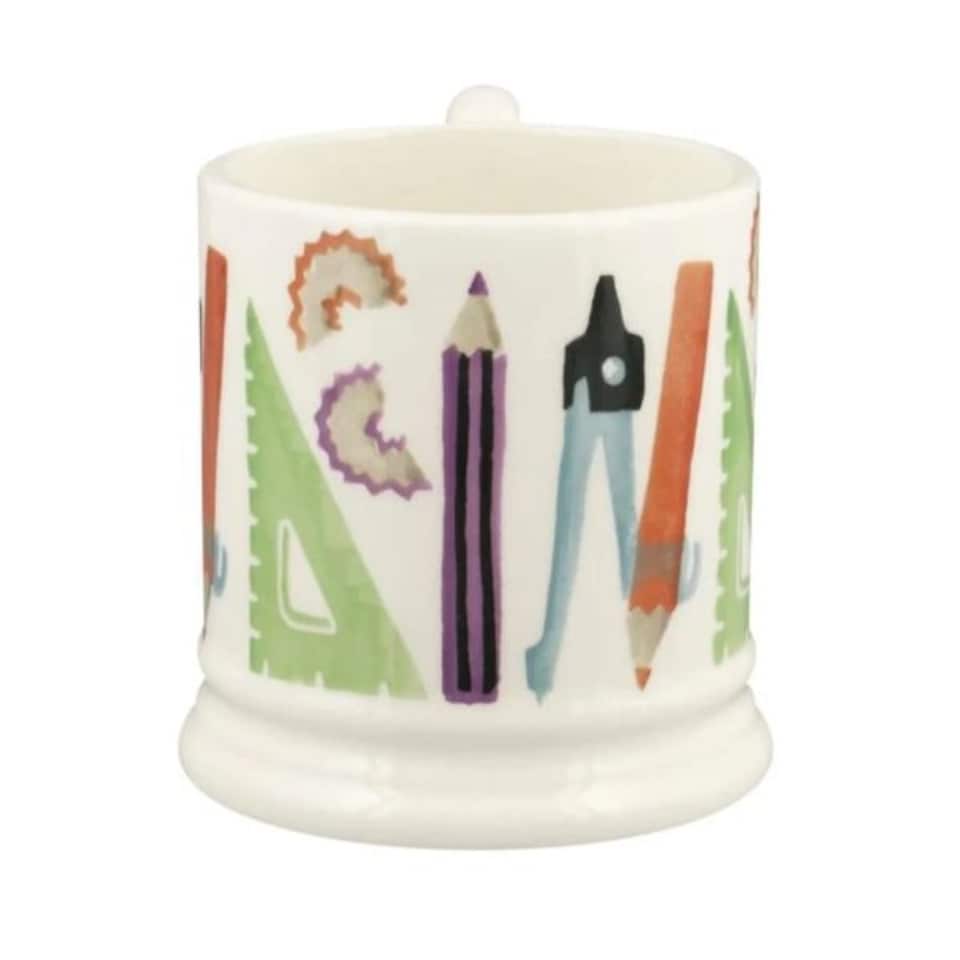 image 1 of Mug: 1 x 300ml Emma Bridgewater Stationery 1/2 Pint Mug, Ceramic White