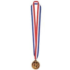 Bronze Medal on 30 Inch Ribbon - Pack of 12