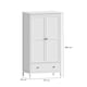 image 10 of Bellevue 1 Or 2 Door Wardrobe MDF Bedroom Furniture White | White