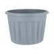 image 3 of Vista 3x 60cm Round Plastic Garden Planters Grey