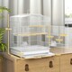 image 3 of PawHut 59cm Large Bird Cage with Perches, Food Bowls, Swing