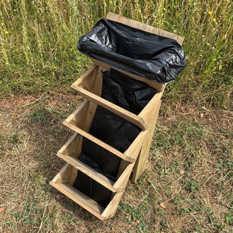 image 1 of 5 Tier Stepped Wooden Garden Flower & Herb Planter - Pack of 2