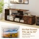 image 5 of COSTWAY TV Stand 55 Inches 3-Tier Entertainment Center Brown Brown