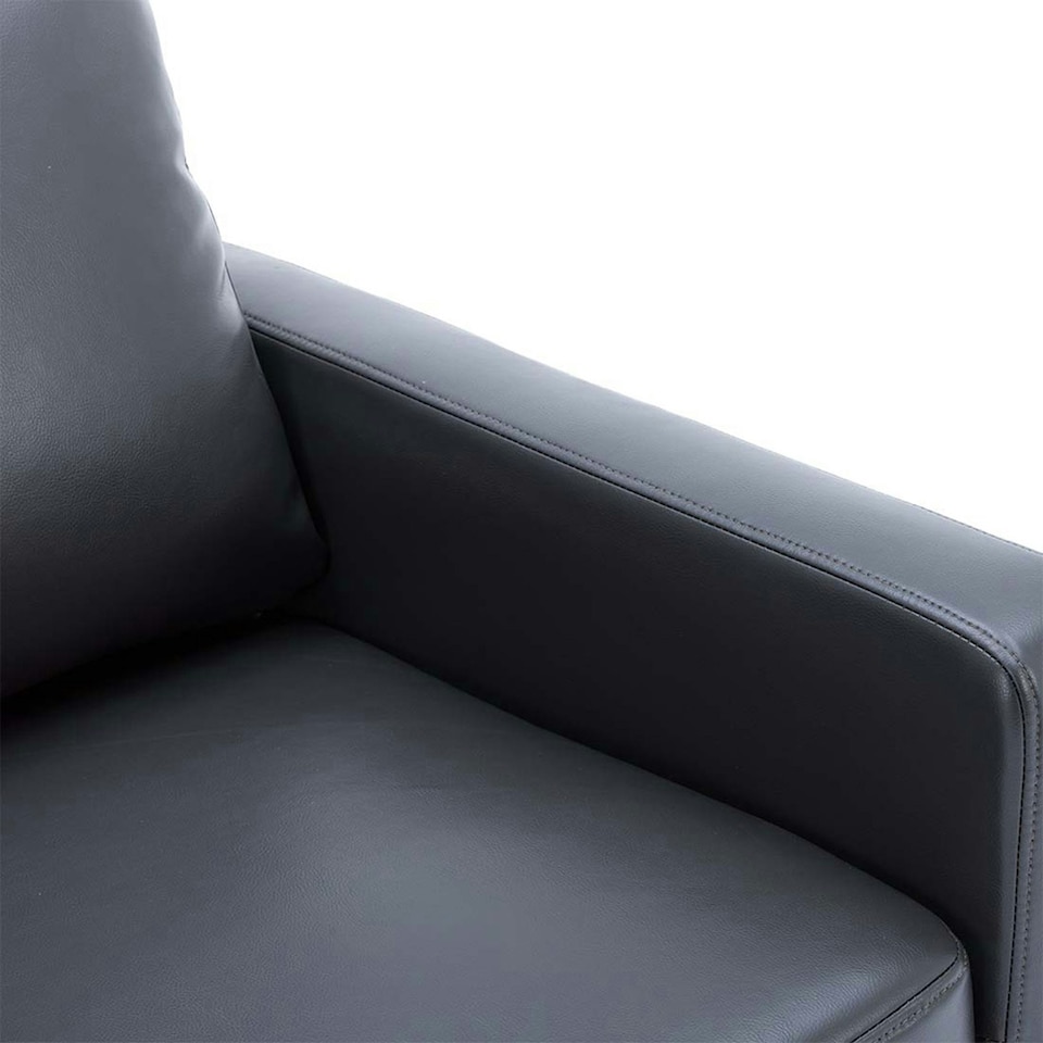 image 1 of Riley Pushback Recliner Air Leather Modern Accent Recliner Chair (Tan)