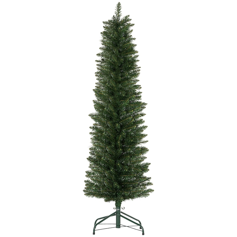 image 1 of HOMCOM 5 Foot Artificial Pencil Christmas Tree with Branches, Green