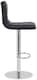 image 2 of Deluxe Aldo Black Bar Stool - Adjustable Swivel Home & Breakfast Bar Stool