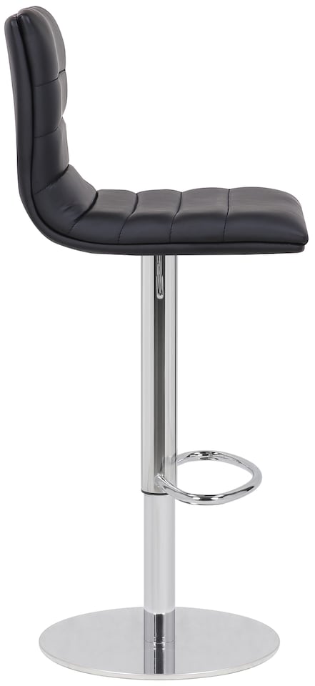 image 1 of Deluxe Aldo Black Bar Stool - Adjustable Swivel Home & Breakfast Bar Stool