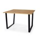 image 3 of Texas Rectangular Dining Table with Metal Legs and 6 Corona Dining Chairs - Black/Antique Waxed Pine Brown
