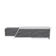image 1 of Decorotika Zonas TV Unit for TVs up to 55 inches with Cabinets | Multi | Black Marble Effect and White