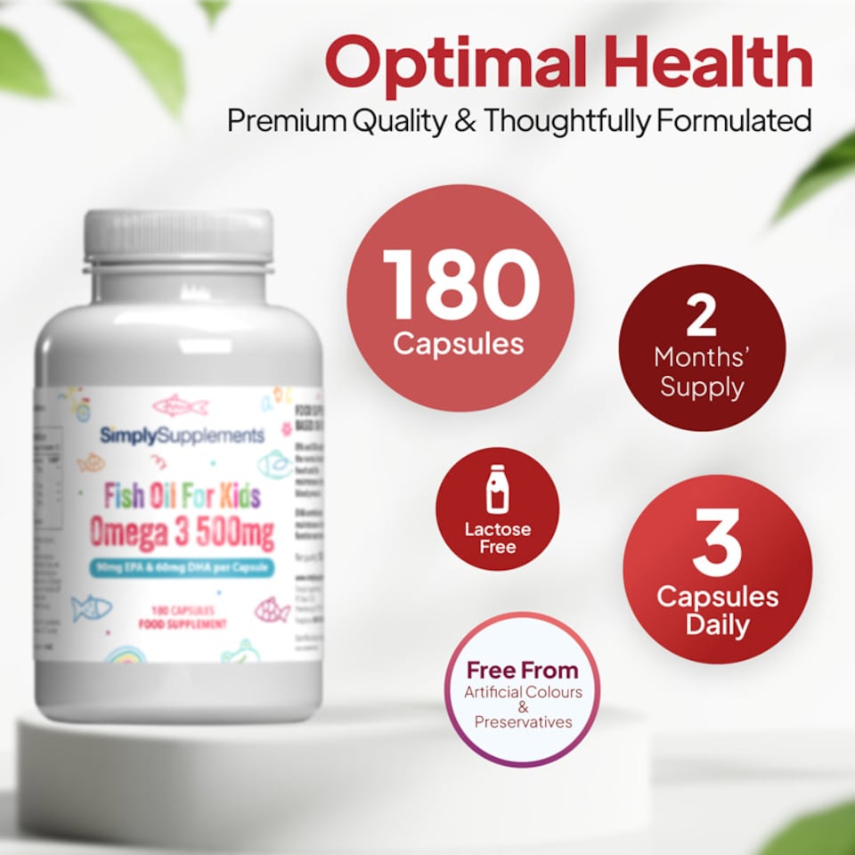 image 1 of Omega 3 for Kids 500mg - 180 Capsules