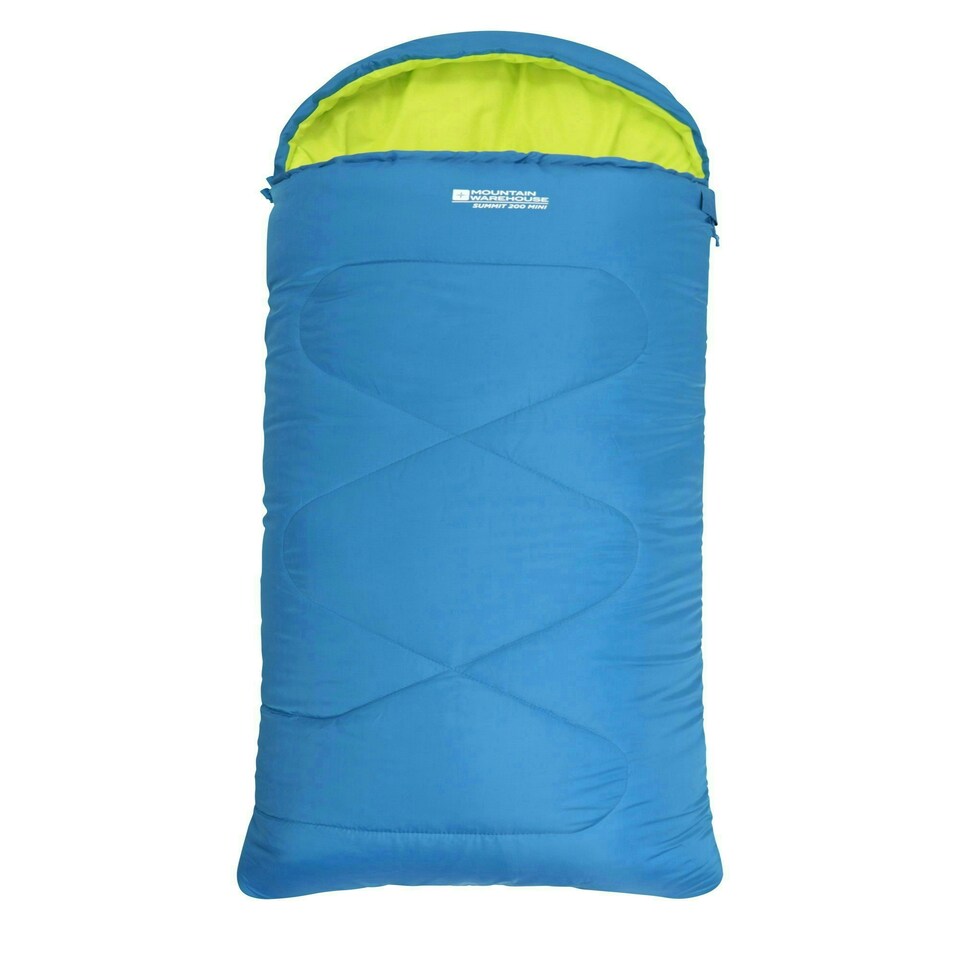 image 1 of Mountain Warehouse Summit Sleeping Bag Lightweight Outdoor Mini Square Camping Blue | Cobalt