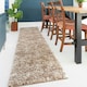 image 3 of KUKOON Natural Beige Mottled Shaggy Long Runner Rug 60cm x 240cm Cream