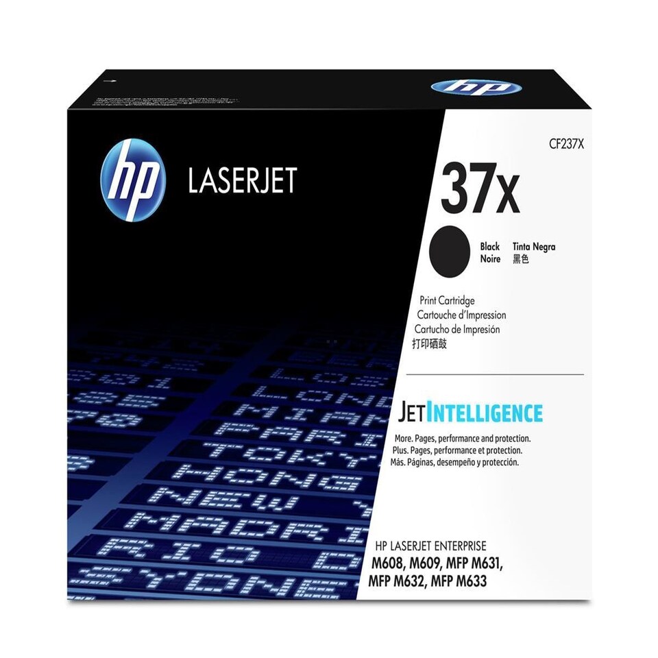 HP 37X Black High Yield Toner 25K pages for HP LaserJet Enterprise M607/M608/M609/MFP M631/MFP M632/MFP M633 - CF237X N/A