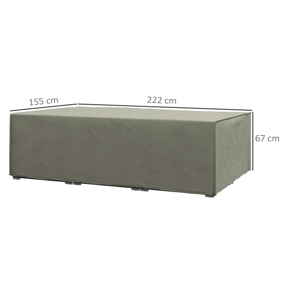 image 1 of Outsunny Garden Furniture Cover Outdoor Waterproof Rattan Set Rain Protection Grey