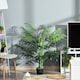 image 2 of Outsunny 125cm/4FT Artificial Palm Plant, Decorative Tree with Pot