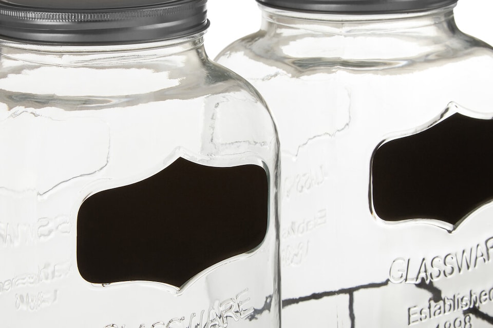 image 1 of Grocer Set of 2 Drink Dispensers with Stand