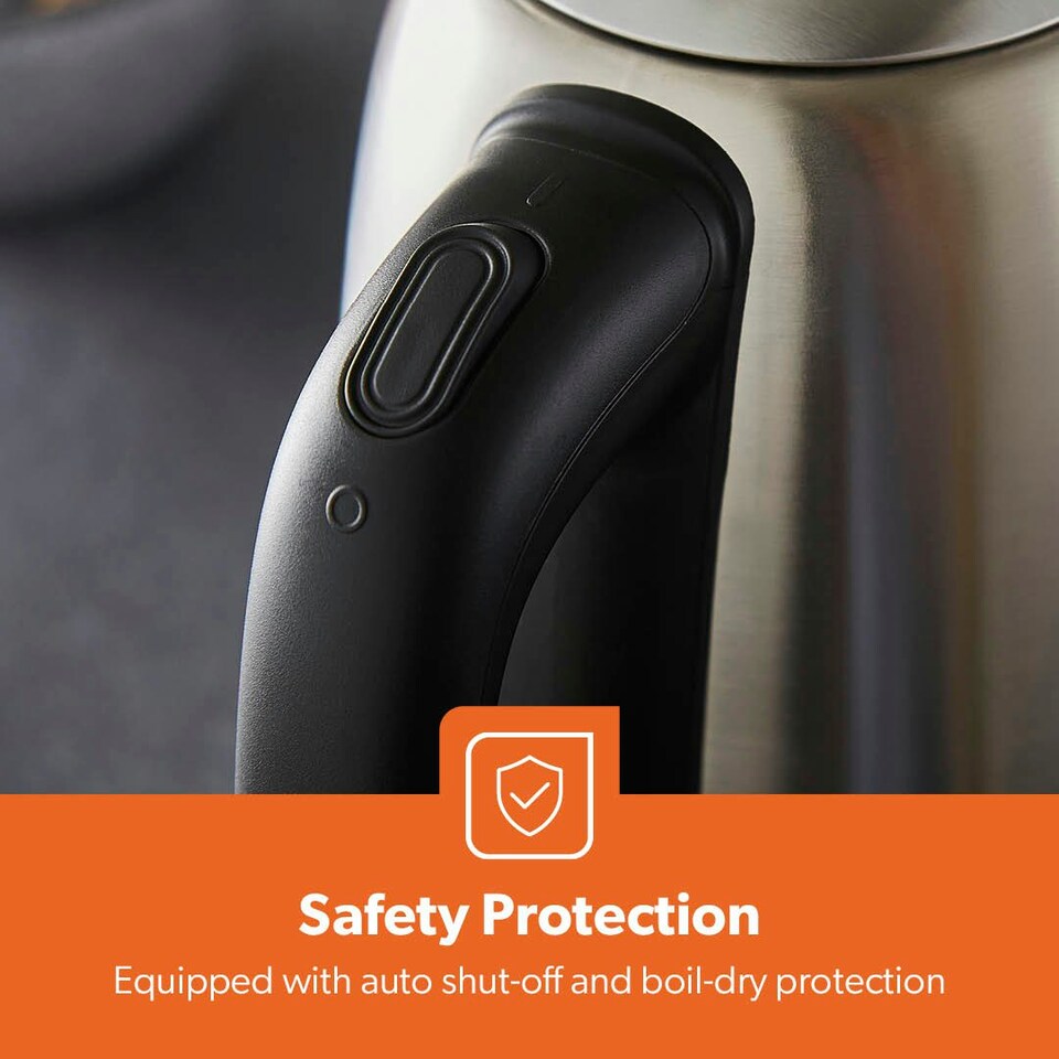 image 1 of GEEPAS 1.7L Illuminating Electric Kettle 2 Slice Bread Toaster & Microwave Kitchen Combo Set