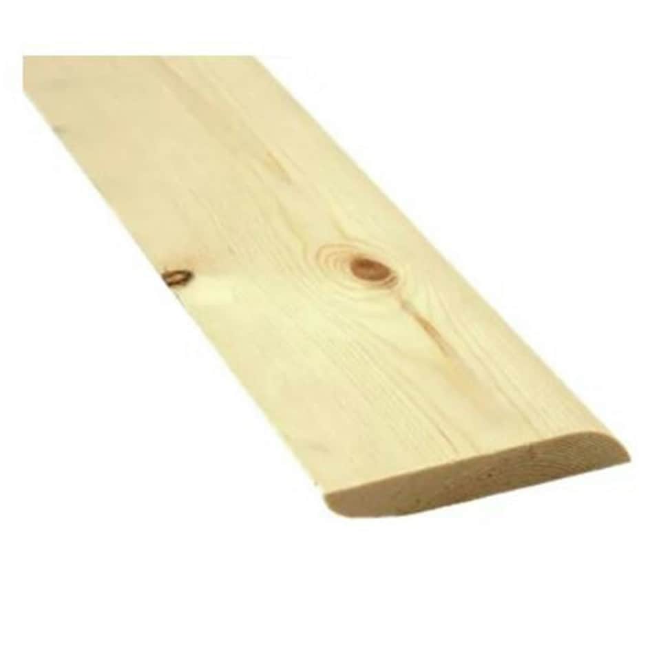 PACK OF 5 (Total 5 Units) -19mm Chamfered & Round/Bullnosed Skirting - 19mm x 100mm - (act size 14.5 x 96mm) - 3000mm