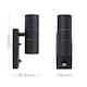 image 5 of ValueLights Black PIR Outdoor Wall Up-Down Light with 5W Cool White Bulb | Black
