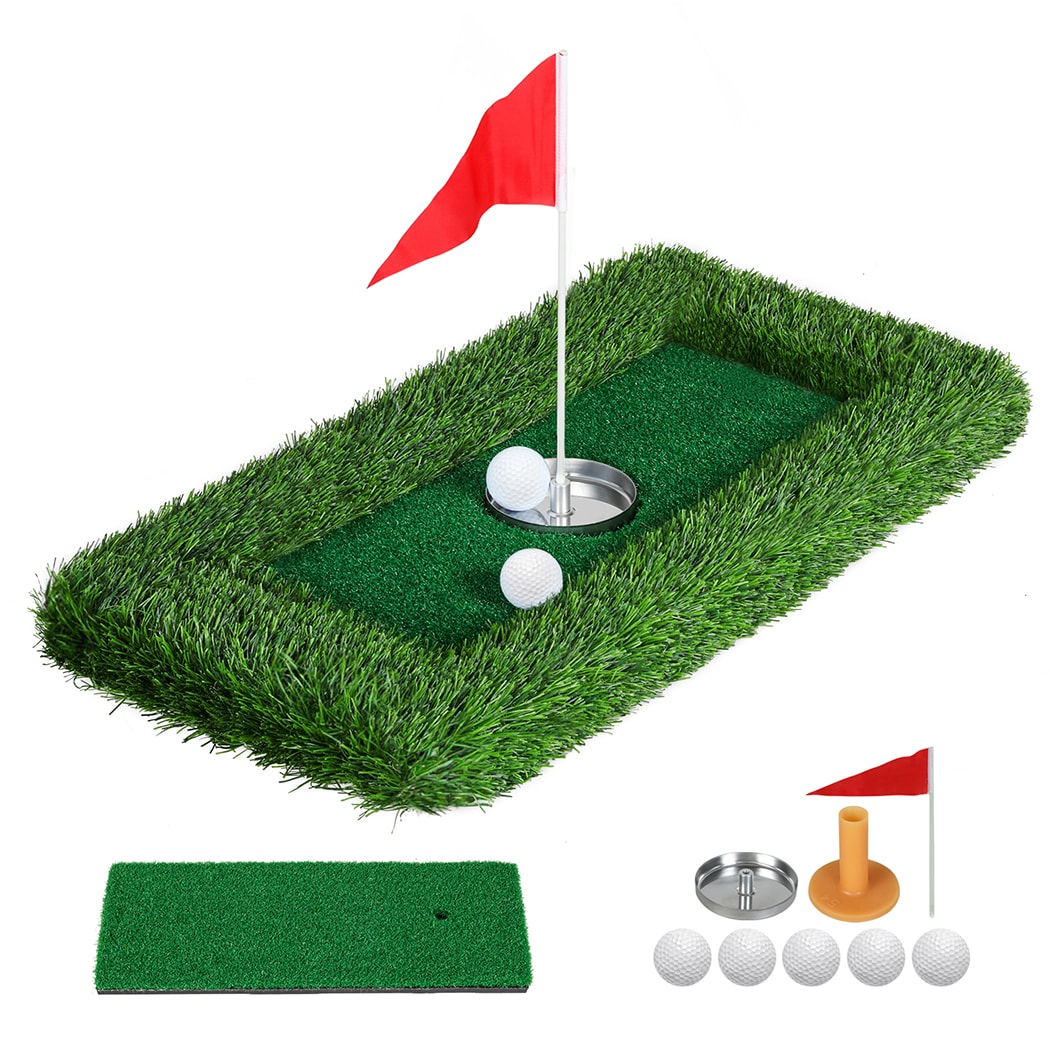 Centra 60x30cm Floating Golf Green Mat Set Artificial Turf for Pool Outdoor Putting