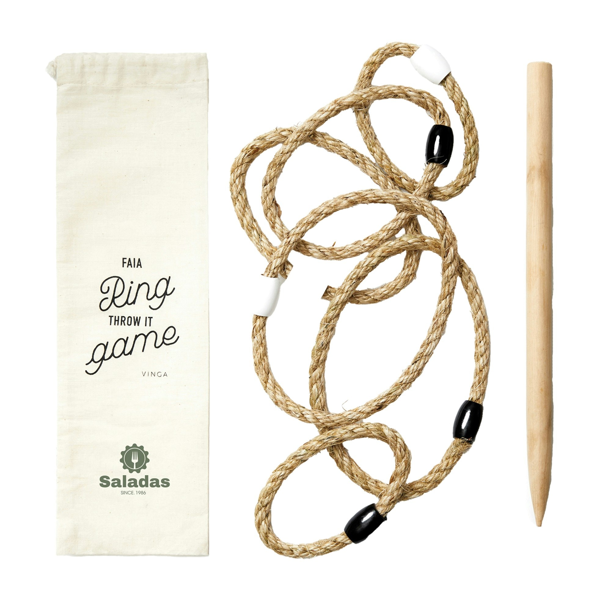 Vinga Faia Wood Ring Game - Brown - One Size