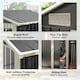 image 6 of Outsunny 5ft x 4ft Garden Metal Storage Shed, Tool Storage Shed with Sliding Door, Sloped Roof and Foundation Kit for Garden, Patio, Lawn, Grey