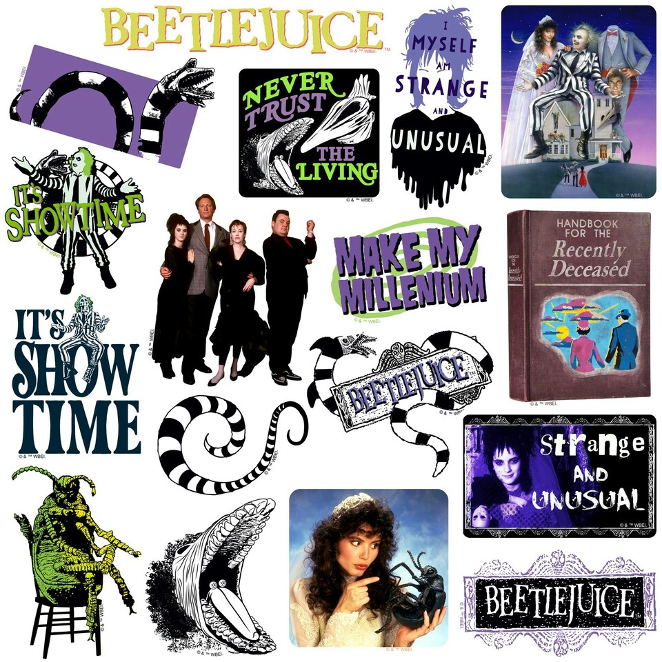 image 1 of Beetlejuice Deluxe Stickers (Pack of 50) - Multicoloured - One Size (UTTV19540)