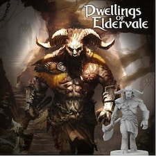 Dwellings Of Eldervale 2nd Edition: Minotaur Mercenary Miniature