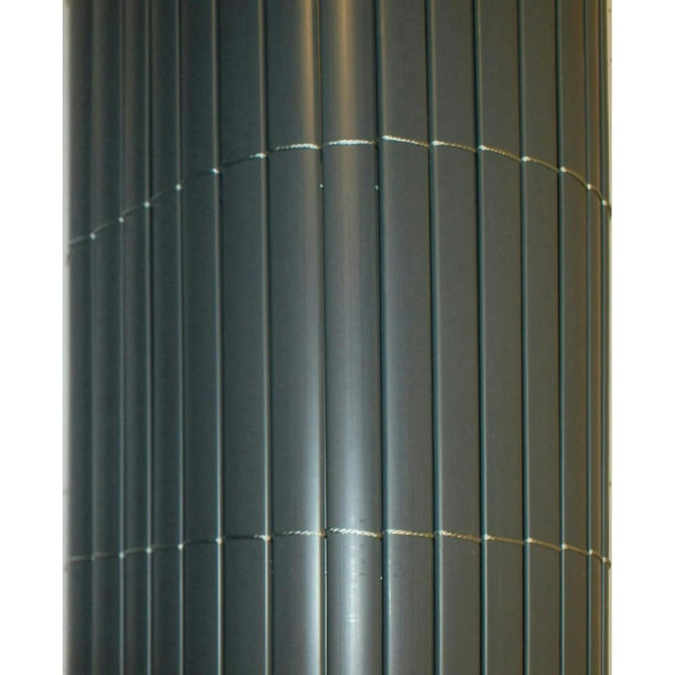 image 1 of Primrose Artificial Grey Bamboo Cane Garden Privacy Screening Roll 4m x 1m