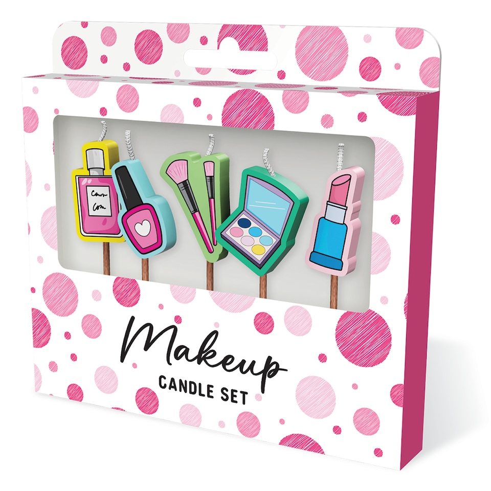 image 1 of Novelty Birthday Cake Candle Set - Makeup