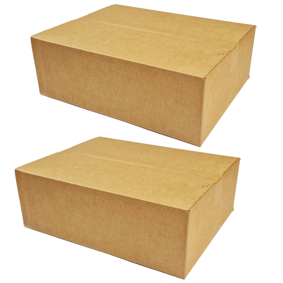 image 1 of 25 x Royal Mail 450x350x160mm Strong Single Wall Cardboard Shipping Storage Packing Boxes | Brown