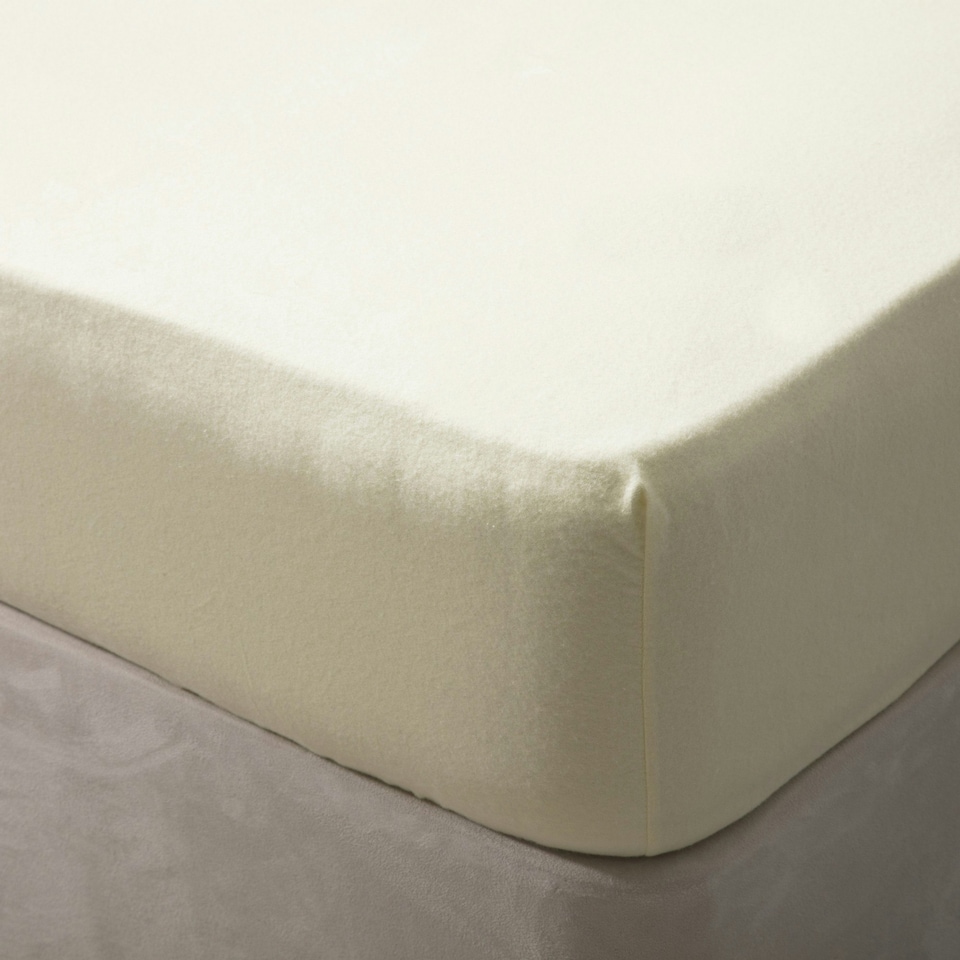 image 1 of Belledorm Jersey Cotton Deep Fitted Sheet - Ivory - Kingsize