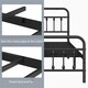 image 5 of Yaheetech 4ft6 Double Vintage Iron Platform Bed with High Headboard Black