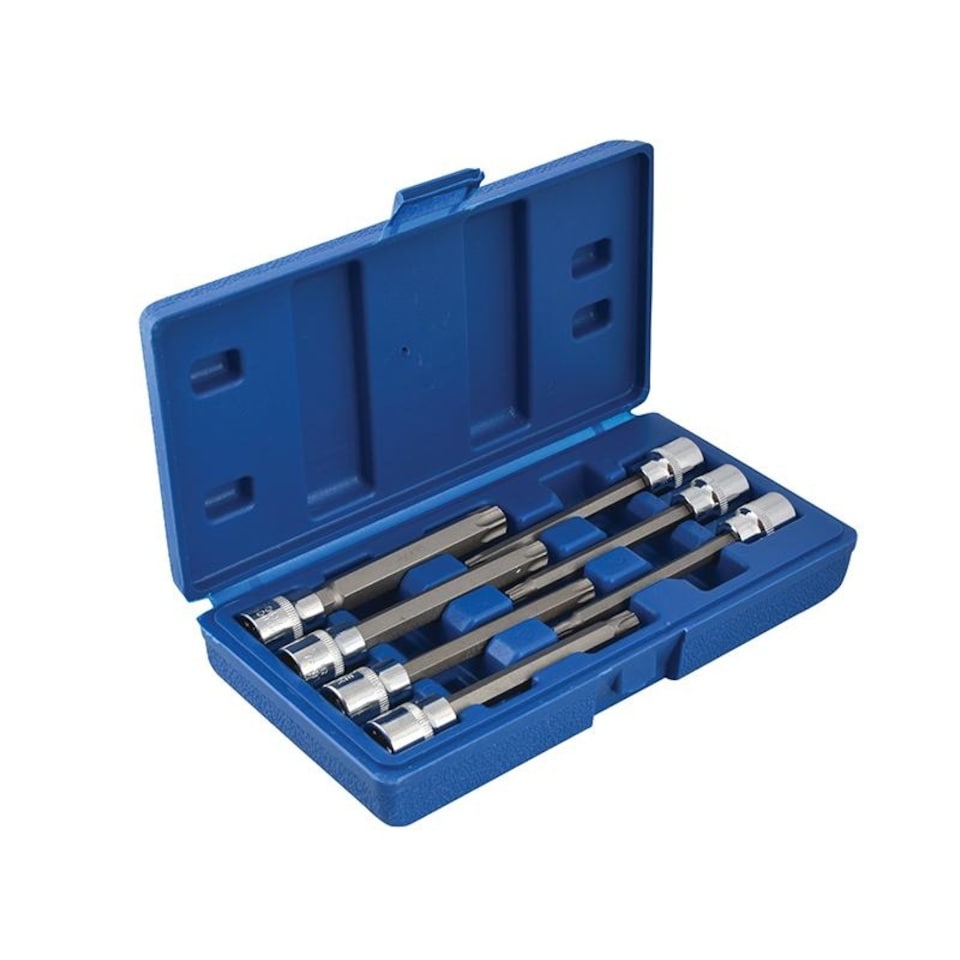 image 1 of Bluespot Tools 3/8in Drive Extra Long Torx Socket Bit Set, 7 Piece | Multi | Multi Colour | One Size | 1