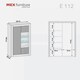 image 5 of Display Cabinet 93cm Grey Gloss Doors White Matt Body Free LED White | Grey