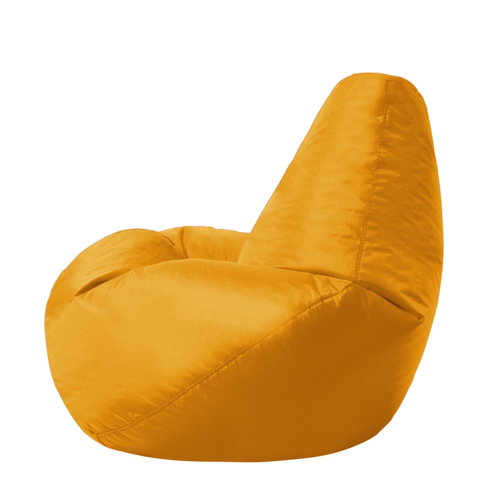 image 1 of Kids High Back Bean Bag Ochre Yellow Indoor Outdoor Childrens Bean Bags