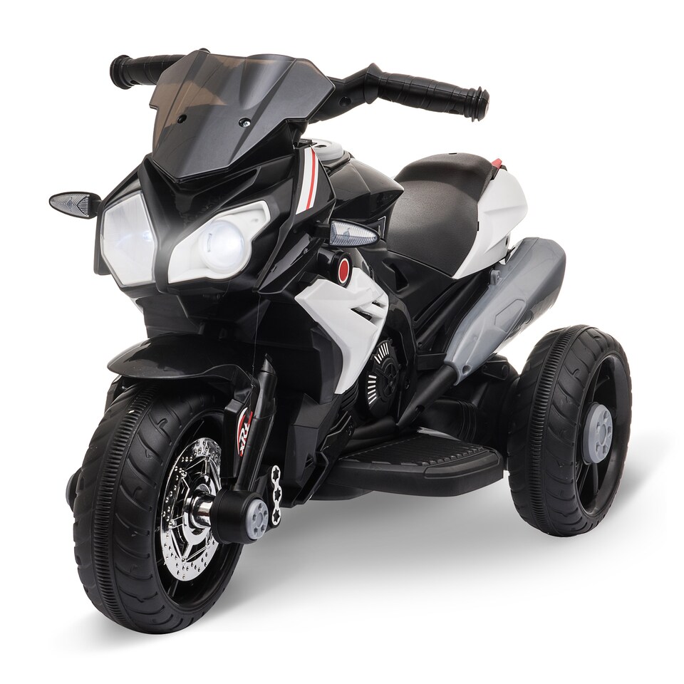 image 1 of HOMCOM Kids 6V Electric Ride On Motorcycle Electric Motorbike with Lights Music Horn 3 Wheel Outdoor Play Toy for 3-5 Years Black