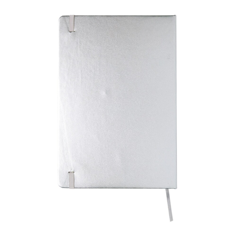 image 1 of XD Collection Classic Hard Cover A5 Notebook - Silver - One Size