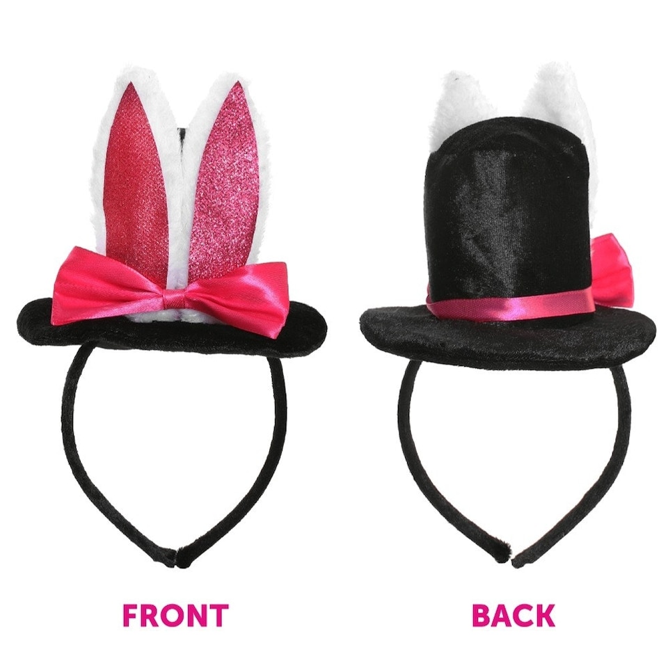 image 1 of Mini Rabbit Costume Set - Hat, Clock & Nose Black | One Size