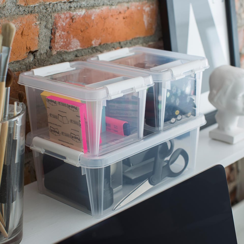 image 1 of SmartStore Different size Storage Box for Home with Clip Lid | Clear | 3.6L