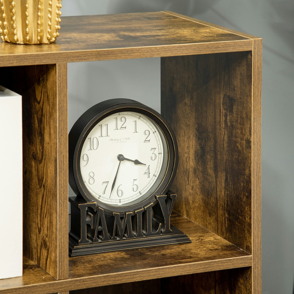 image 1 of HOMCOM Industrial Style Storage Shelf, Bookcase, Bookshelf, Rustic Brown