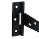 image 6 of 4in / 102mm Heavy Duty T Tee Hinges For Shed + Garden Gates Black Finish 8pc