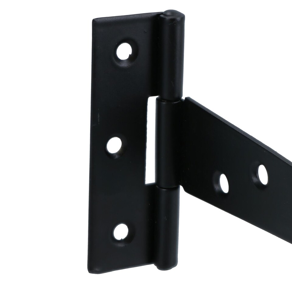 image 1 of 4in / 102mm Heavy Duty T Tee Hinges For Shed + Garden Gates Black Finish 8pc