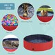 image 2 of PawHut Pet Paddling Pool Cat Dog Indoor/ Outdoor Foldable 120cm Diameter Red