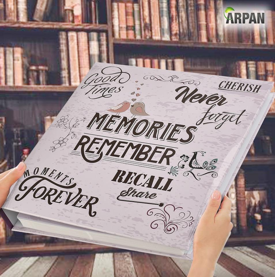 image 1 of ARPAN Large 3-Ring Binder Photo Album Holds 500 Photos 6x4" (10x15cm) – Slip In Pocket Picture Album for Wedding, Baby, Birthday, Family & Travel Memories