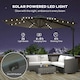 image 3 of Outsunny 3(m) Cantilever Parasol Patio Umbrella w/ Crank Solar Lights Dark Grey