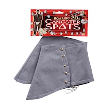 Bristol Novelty Unisex Adults Gangster Spats (Pair) - Grey - One Size One Size