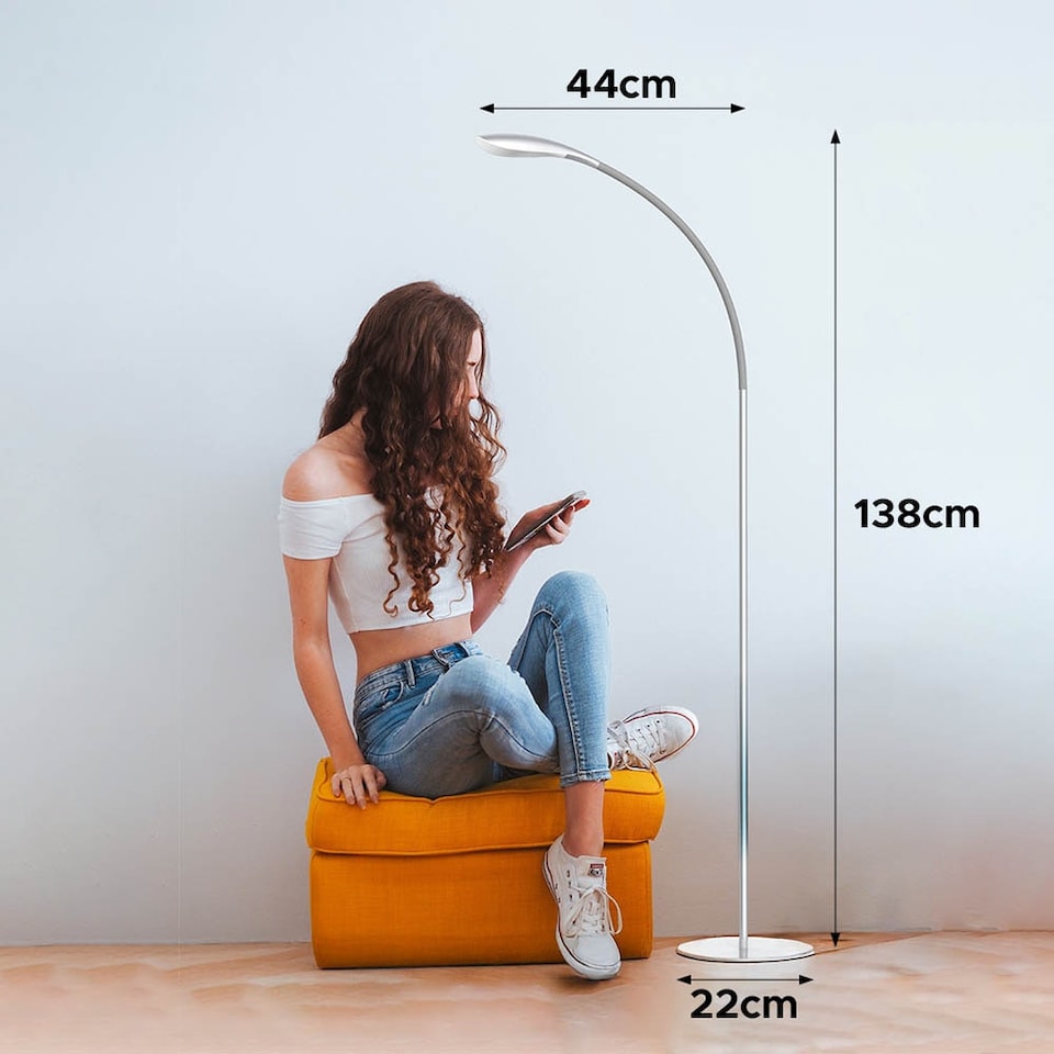 image 1 of Lifemax Daylight LED Floor Light for Reading, Crafting & Hobby Work White
