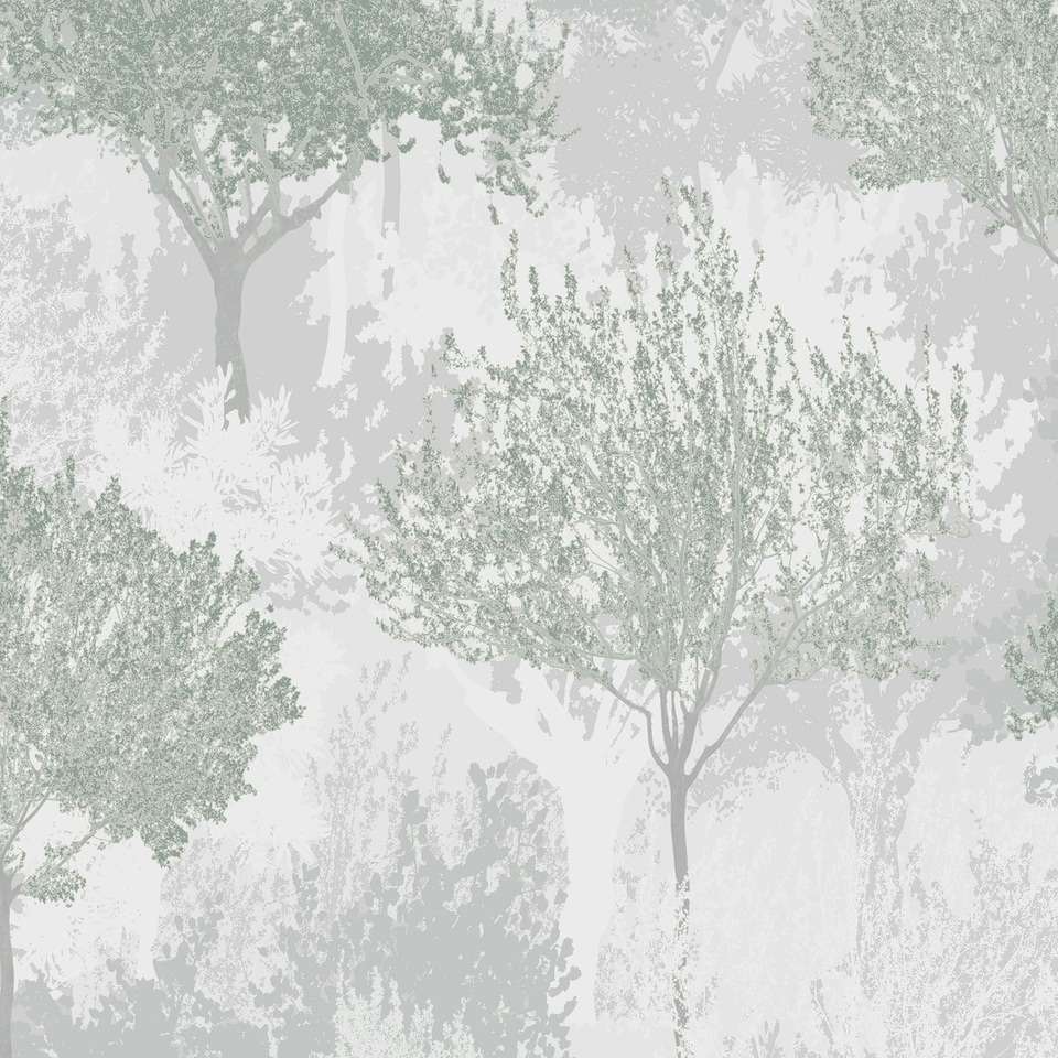 image 1 of Superfresco Easy Birch - Sage Wallpaper Green | Green